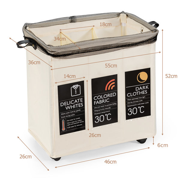 ClearAmbient 3 Section Large Laundry Basket | Wayfair.de